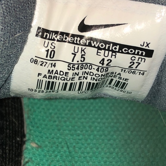 Nike Revolution 2 Sneakers Gray, Blue, Pink Swoosh Size 10 - Picture 7 of 12